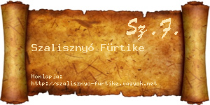 Szalisznyó Fürtike névjegykártya